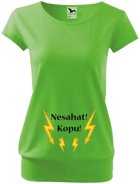 Těhotenské tričko Nesahat! Kopu!
