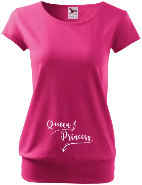 Těhotenské tričko Queen and princess