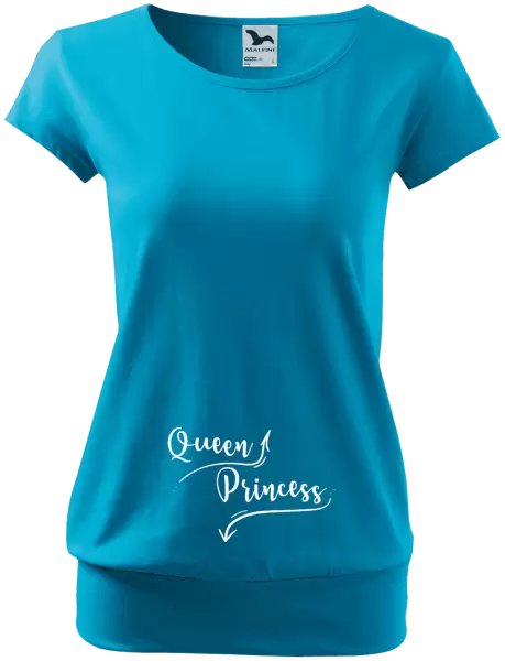 Těhotenské tričko Queen and princess