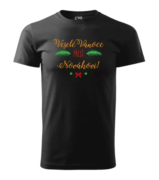Pánské vánoční tričko Veselé Vánoce přejí... (příjmení)