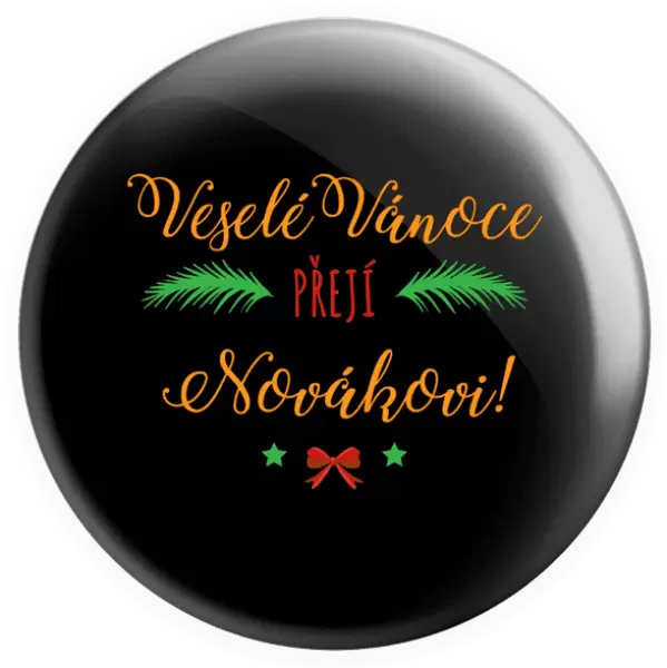 Placka Veselé Vánoce přejí... (příjmení)