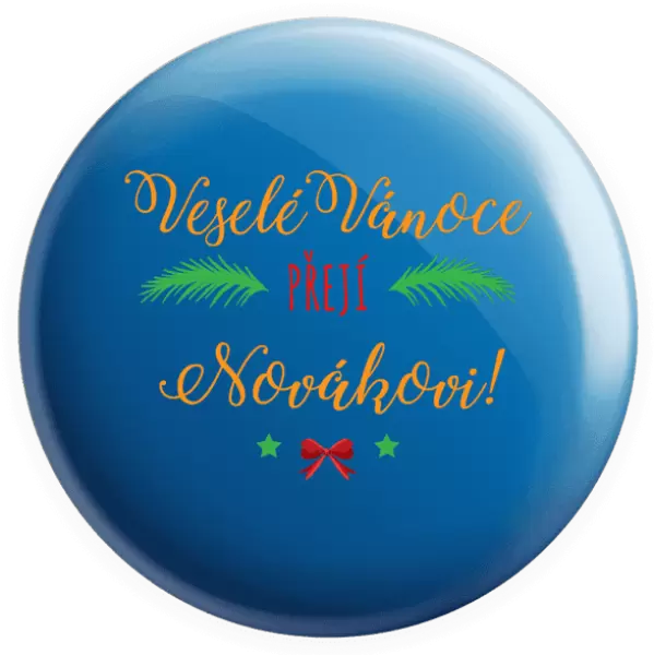 Placka Veselé Vánoce přejí... (příjmení)