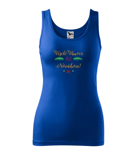 Dámské vánoční tílko Veselé Vánoce přejí... (příjmení)