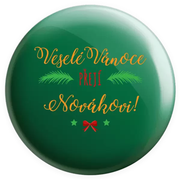 Placka Veselé Vánoce přejí... (příjmení)