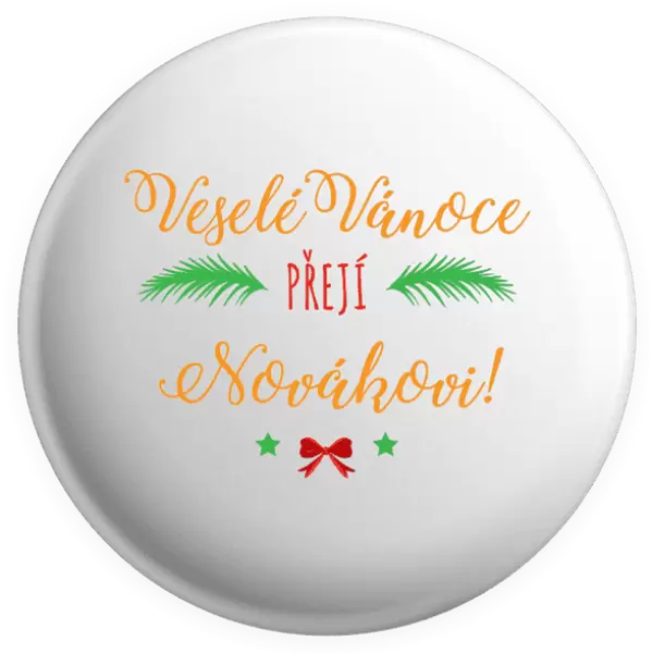 Placka Veselé Vánoce přejí... (příjmení)