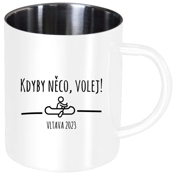 Nerezový hrnek Kdyby něco, volej