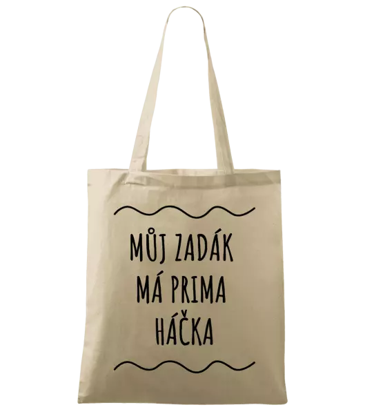 Látková taška Můj zadák má prima háčka