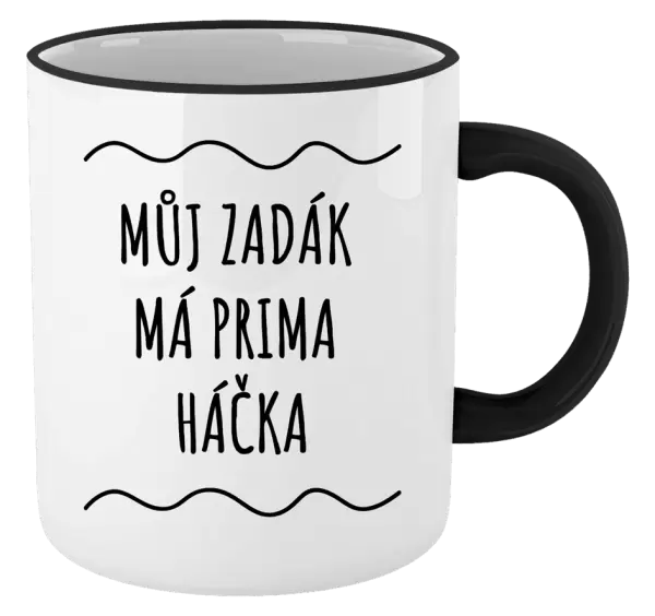 Hrnek Můj zadák má prima háčka