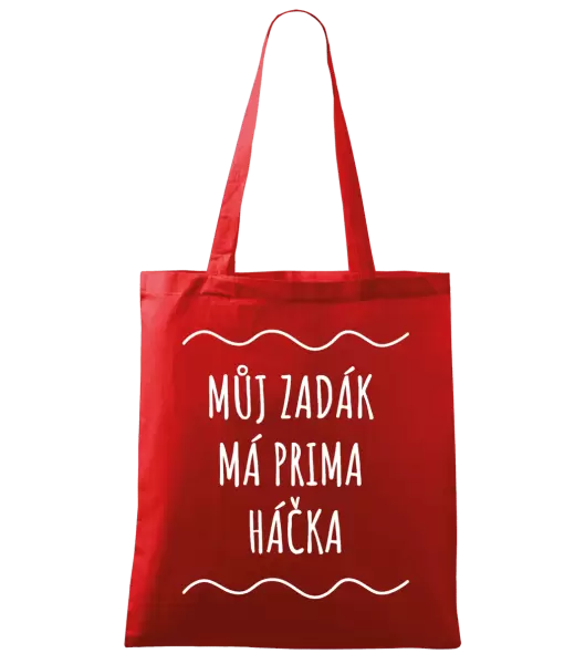 Látková taška Můj zadák má prima háčka