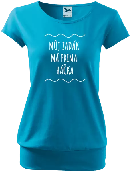Dámské vodácké tričko Můj zadák má prima háčka