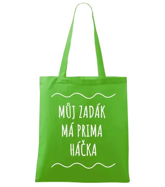 Látková taška Můj zadák má prima háčka