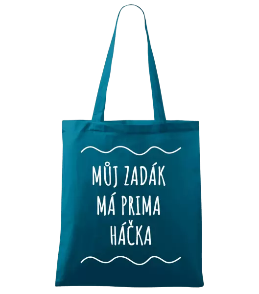 Látková taška Můj zadák má prima háčka