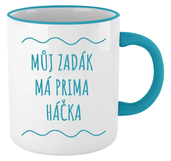 Hrnek Můj zadák má prima háčka