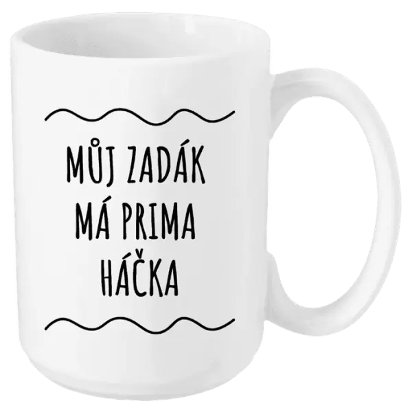 Hrnek Můj zadák má prima háčka