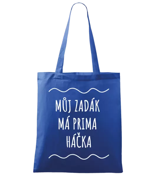Látková taška Můj zadák má prima háčka