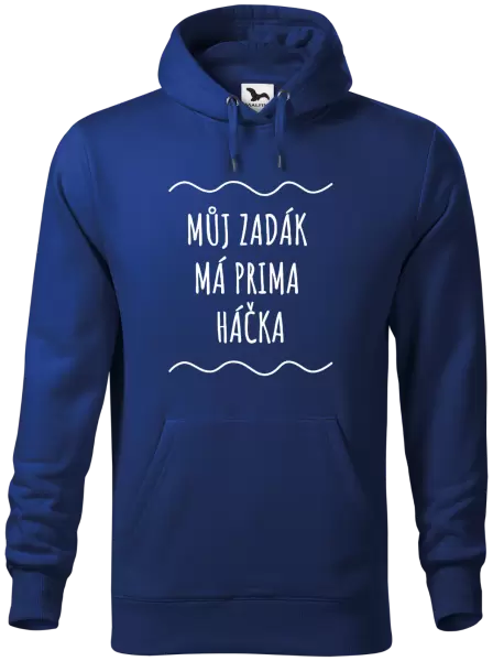 Pánská mikina Můj zadák má prima háčka