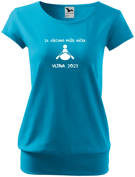 Dámské vodácké tričko Za všechno může háček