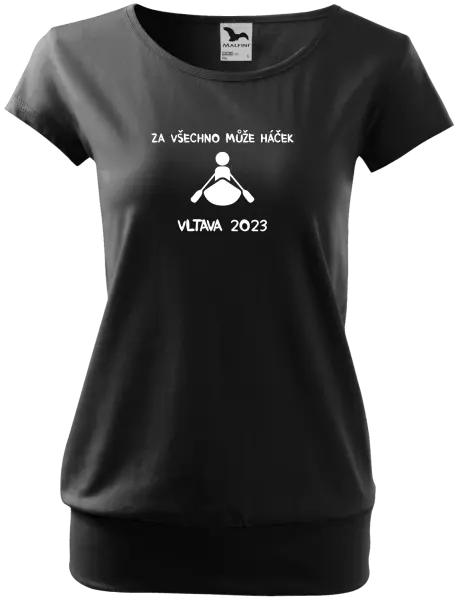 Dámské vodácké tričko Za všechno může háček