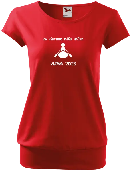 Dámské vodácké tričko Za všechno může háček