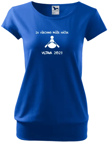 Dámské vodácké tričko Za všechno může háček