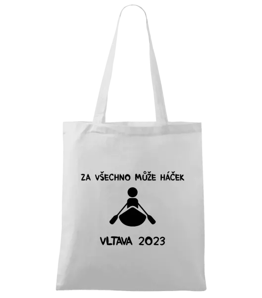 Látková taška Za všechno může háček