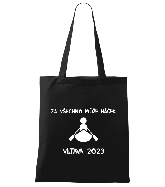 Látková taška Za všechno může háček