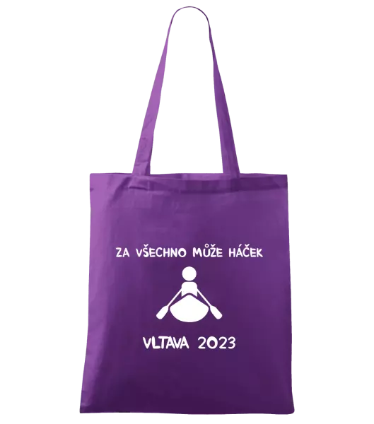 Látková taška Za všechno může háček