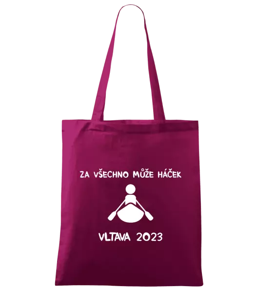 Látková taška Za všechno může háček