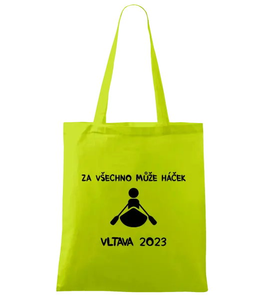 Látková taška Za všechno může háček