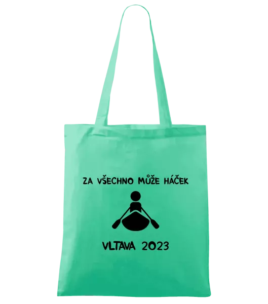 Látková taška Za všechno může háček