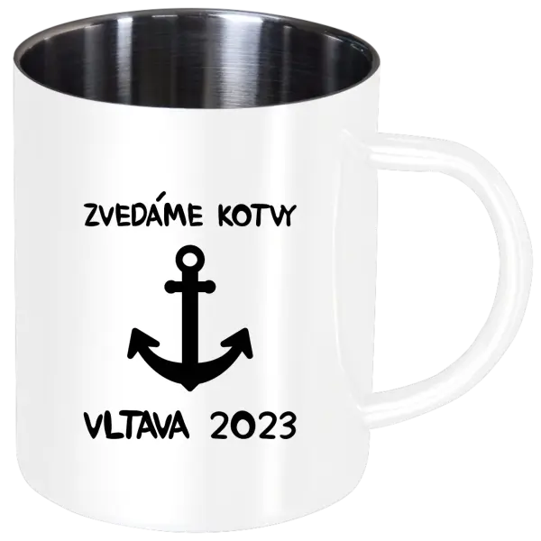 Nerezový hrnek Zvedáme kotvy