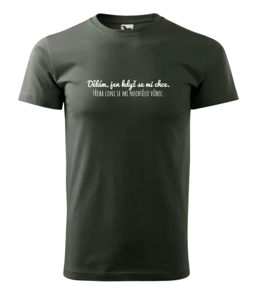 Pánské tričko Dělám, jen když se mi chce
