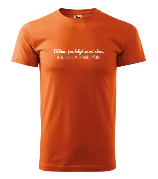 Pánské tričko Dělám, jen když se mi chce