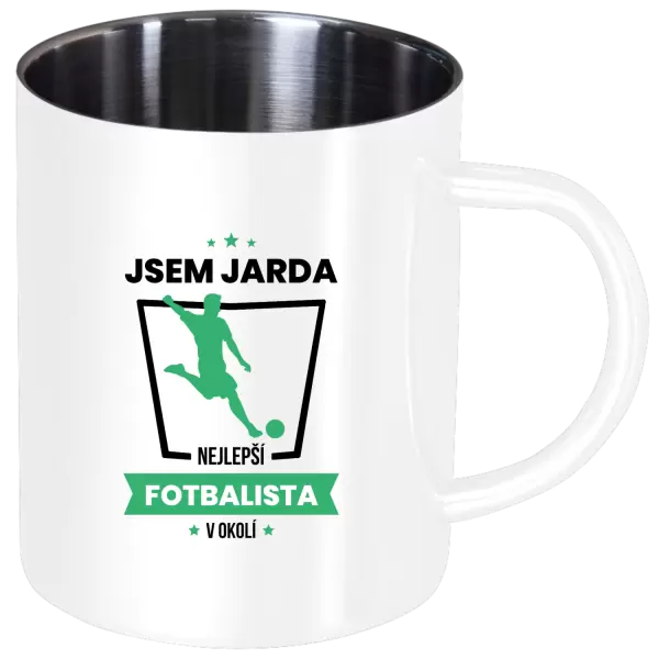 Nerezový hrnek Nejlepší v okolí - fotbalista