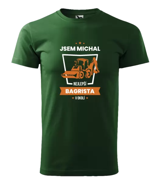Pánské tričko Nejlepší v okolí - bagrista