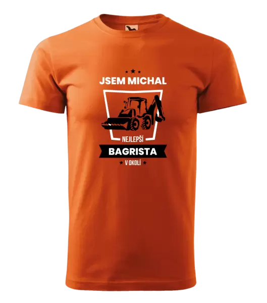 Pánské tričko Nejlepší v okolí - bagrista
