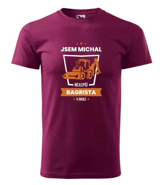 Pánské tričko Nejlepší v okolí - bagrista