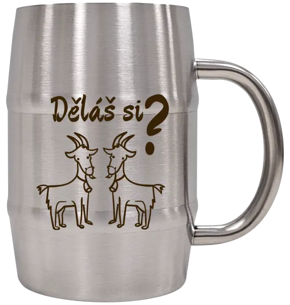Nerezový chladicí půllitr Děláš si kozy?