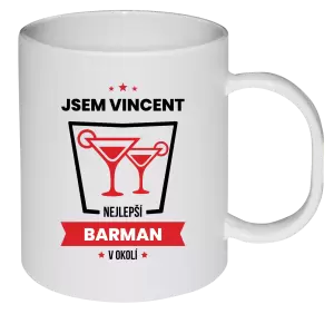 Plastový hrnek Nejlepší v okolí - barman