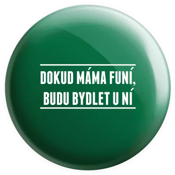 Placka Dokud máma funí, budu bydlet u ní