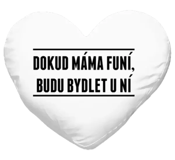 Polštář Dokud máma funí, budu bydlet u ní