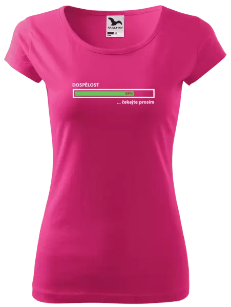 Dámské tričko Dospělost - čekejte prosím