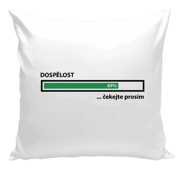Polštář Dospělost - čekejte prosím