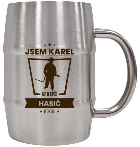 Nerezový chladicí půllitr Nejlepší v okolí - hasič