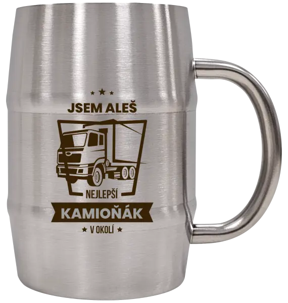 Nerezový chladicí půllitr Nejlepší v okolí - kamioňák