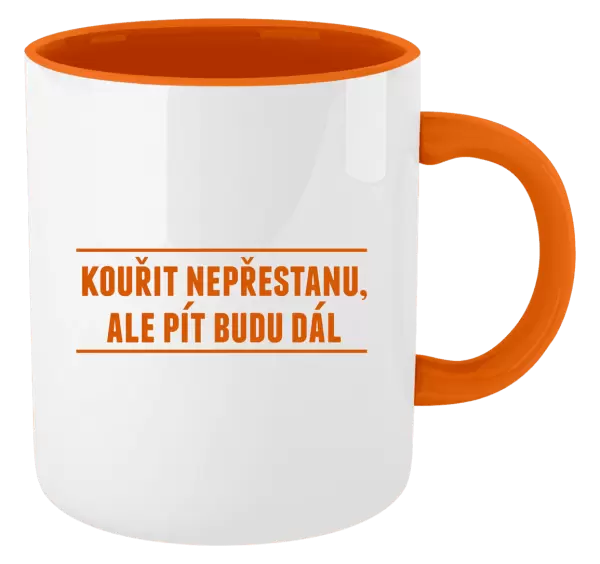 Hrnek Kouřit nepřestanu, ale pít budu dál