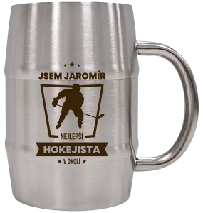 Nerezový chladicí půllitr Nejlepší v okolí - hokejista