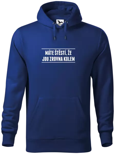 Pánská mikina Máte štěstí, že jdu zrovna kolem