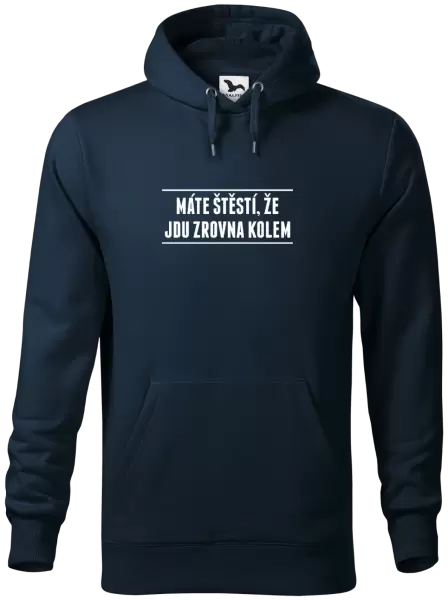 Pánská mikina Máte štěstí, že jdu zrovna kolem