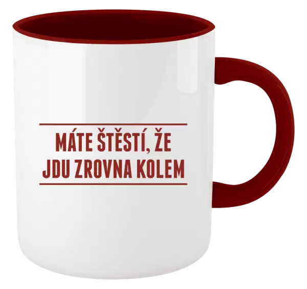 Hrnek Máte štěstí, že jdu zrovna kolem